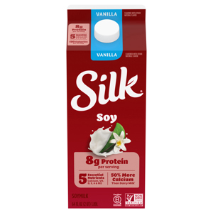 Silk Vanilla Dairy Free Vegan Soy Milk, 64 fl oz (2 qt) 1.89 l