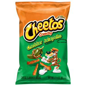 Cheetos Cheese Flavored Snacks, Crunchy, Cheddar Jalapeno Flavored, 2.875 oz (81.5 g)