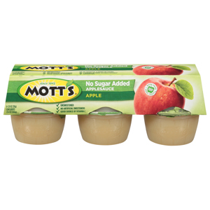 Mott's Applesauce, Apple, 6 - 3.9 oz (111 g) container [23.4 oz (666 g)]