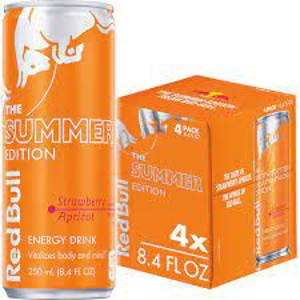 Red Bull Energy Drink, Strawberry Apricot, 4 - 8.4 fl oz (250 ml) cans [33.6 fl oz (1.0 l)]