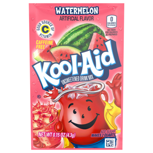 Kool-Aid Caffeine Free Unsweetened Watermelon Drink Mix, 0.15 oz (4.3 g)