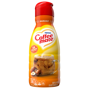 Coffee-Mate Non-Dairy Hazelnut Creamer, 32 fl oz (1 qt) 946 ml