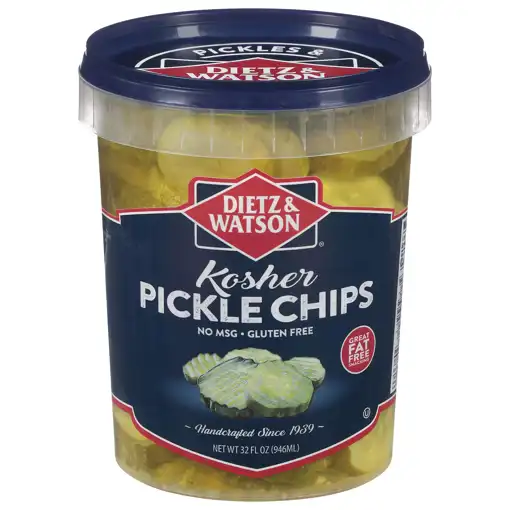 Fat Free – New Brighton – Dietz & Watson Pickle Chips, Kosher, 32