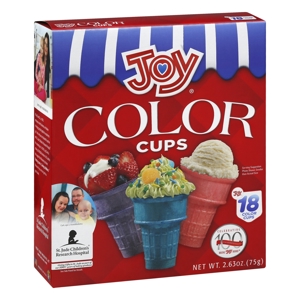 Joy Ice Cream Cups, Color, 18 cups [2.63 oz (75 g)]