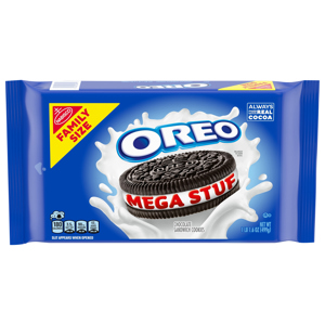 Oreo Mega Stuf Chocolate Sandwich Cookies Family Size, 17.6 oz (1 lb 1.6 oz) 499 g