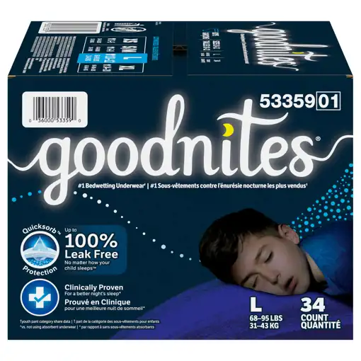  GoodNites Bedtime Underwear for Girls, Large (68-95 Pounds), 58  Count : Baby