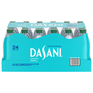 Dasani Purified Water, 24 - 16.9 fl oz (500 ml) bottles [405.6 fl oz (12 l)]