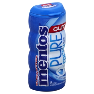 Mentos Gum, Fresh Mint, with Green Tea Extract, 15 pieces