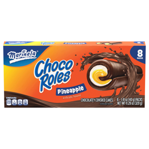 Marinela Pineapple Chocolatey Covered Cakes, 8 - 1.41 oz (40 g) packs [11.28 oz (320 g)]