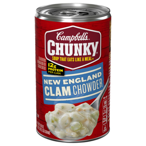 Campbell's Soup, New England Clam Chowder, 18.8 oz (1 lb 2.8 oz) 533 g