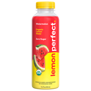Lemon Perfect Organic Zero Sugar Watermelon Lemon Water, 15.2 fl oz (450 ml)