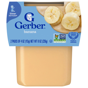 Gerber Sitter 2nd Foods Banana, 2 - 4 oz (113 g) packs [8 oz (226 g)]