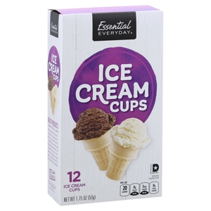 Essential Everyday Ice Cream Cups, 12 cups [1.75 oz (50 g)]