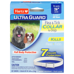 Hartz White Flea & Tick Collar for Dogs, 1 collar [0.84 oz (23.8 g)]