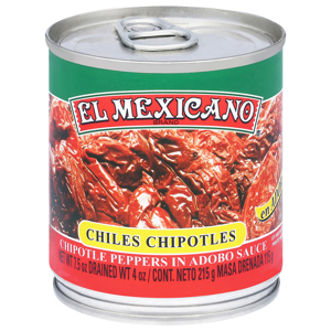 El Mexicano Chipotle Peppers, in Adobo Sauce, 7.5 oz (215 g)