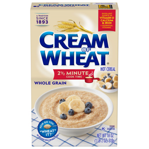 Cream Of Wheat Hot Cereal, Whole Grain, 18 oz (1 lb 2 oz) 510 g