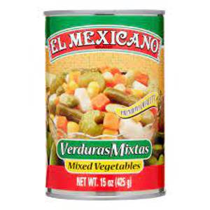 El Mexicano Verduras Mixtas, Mixed Vegetables, 15 oz