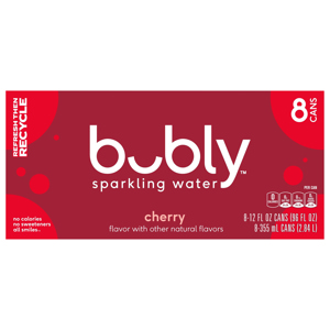 Bubly Cherry Sparkling Water, 8 - 12 fl oz (355 ml) cans [96 fl oz (2.84 l)]