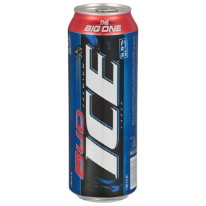 Bud Ice Beer, Lager, Premium, 25 fl oz (1 pint 9 fl oz)