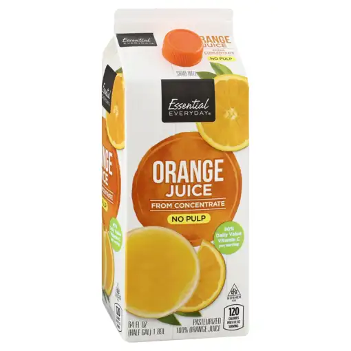 Welcome Af County Market Essential Everyday Juice Orange No Pulp 64 Fl Oz half Gal 1.89 L