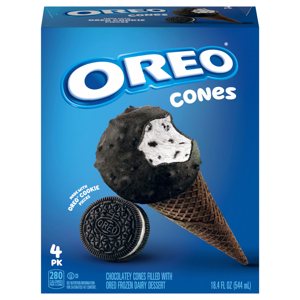 Oreo Cones Frozen Dairy Dessert, 4 cones [18.4 fl oz (544 ml)]