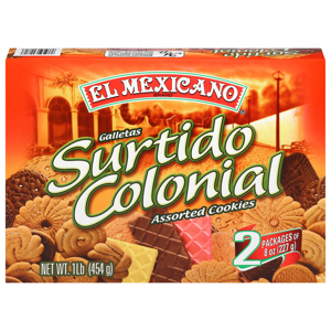 El Mexicano Assorted Cookies, 2 - 8 oz (227 g) packages [1 lb (454 g)]