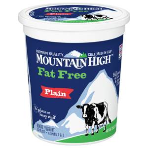 Mountain High Yoghurt, Fat Free, Nonfat, Plain, 32 oz (2 lb) 907 g
