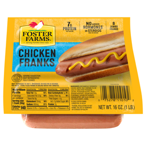 Foster Farms Franks, Chicken, 16 oz (1 lbs)
