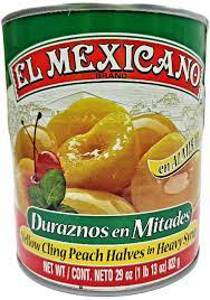 El Mexicano Peach Halves in Heavy Syrup, 29 oz