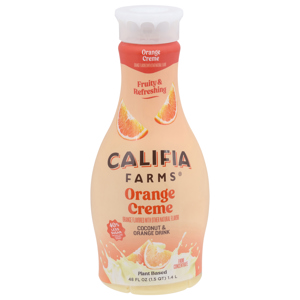 Califia Farms Coconut & Orange Drink, Plant Based, Orange Creme, 48 fl oz (1.5 qt) 1.4 l