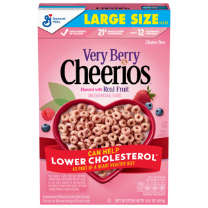 Cheerios Very Berry Large Size Cereal, 14.5 oz (411 g)