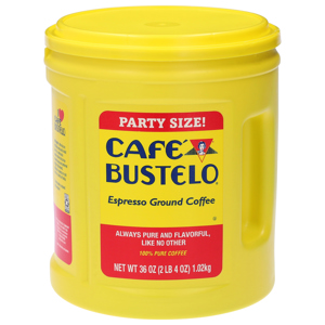 Cafe Bustelo Ground Espresso Coffee Party Size!, 36 oz (2 lb 4 oz) 1.02 kg