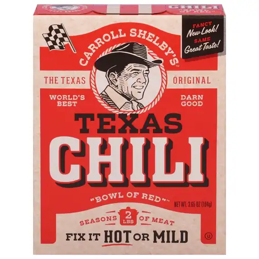 Carroll Shelby's Chili, Texas, 3.65 oz (104 g)