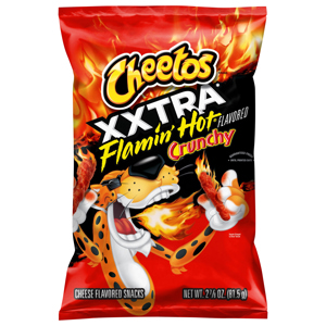 Cheetos Cheese Flavored Snacks, Crunchy, Xxtra Flamin' Hot Flavored, 2.875 oz (81.5 g)