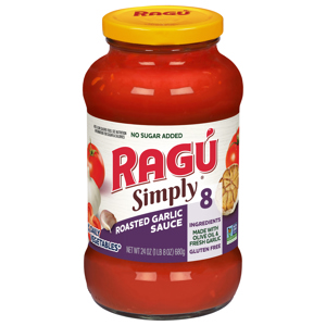 Ragu No Sugar Added Roasted Garlic Sauce, 24 oz (1 lb 8 oz) 680 g