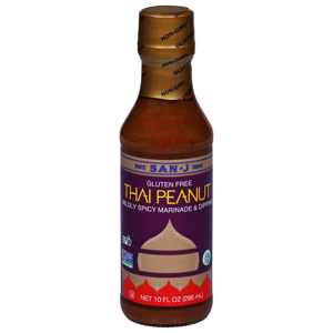 San-J Marinade & Dipping, Gluten Free, Thai Peanut, Mildy Spicy, 10 fl oz (296 ml)
