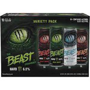 Monster Assorted Variety Pack Malt Beverage, 12 - 12 fl oz (355 ml) cans [144 fl oz (4.3 l)]