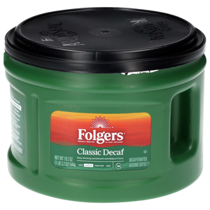 Folgers Ground Classic Decaf Medium Coffee, 19.2 oz (1 lb 3.2 oz) 544 g