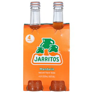Jarritos Soda, Mandarin, 4 Pack, 4 - 12.5 fl oz (370 ml) bottles [1.56 qt (1.48 l)]
