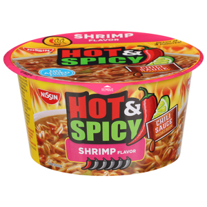 Nissin Ramen Noodle Soup, Shrimp Flavor, Hot & Spicy, 3.27 oz (92.6 g)