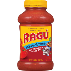 Ragu Sauce, Flavored with Meat, 45 oz (2 lb 13 oz) 1.27 kg