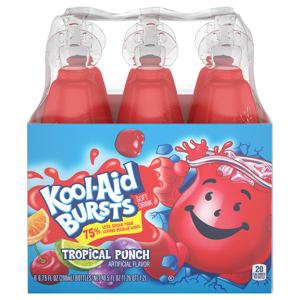 Kool-Aid Tropical Punch Soft Drink, 6 - 6.75 fl oz (200 ml) bottles [40.5 fl oz (1.26 qt) 1.2 l]