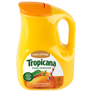 Tropicana 100% Orange Juice, Pure Premium, 89 fl oz (2.78 qt) 2.63 l