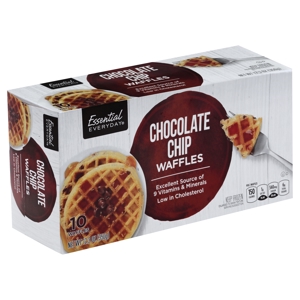 Essential Everyday Waffles, Chocolate Chip, 10 waffles [12.3 oz (350 g)]