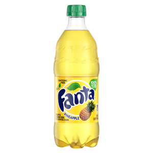 Fanta Soda, Pineapple, 20 fl oz (1.25 pt) 591 ml