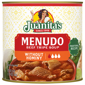 Juanita's Beef Tripe Soup without Hominy, 25 oz (1 lb 9 oz) 709 g