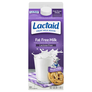 Lactaid Lactose Free Fat Free Milk, 0.5 gal (1.89 l)