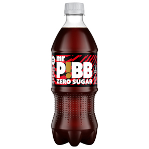 Mr Pibb Zero Sugar Kickin' Cherry Soda, 20 fl oz (1.25 pt) 591 ml