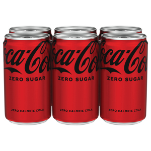 Coca-Cola Cola, Zero Sugar, 6 - 7.5 fl oz (222 ml) cans