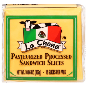 La Chona Pasteurized Processed Sandwich Slices Cheese, 10.66 oz (302 g)